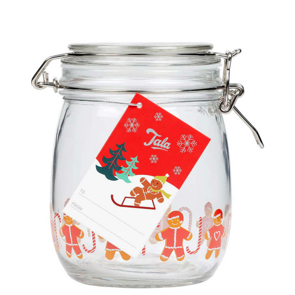 Tala Xmas Gingerbread Glass Jar 750ml